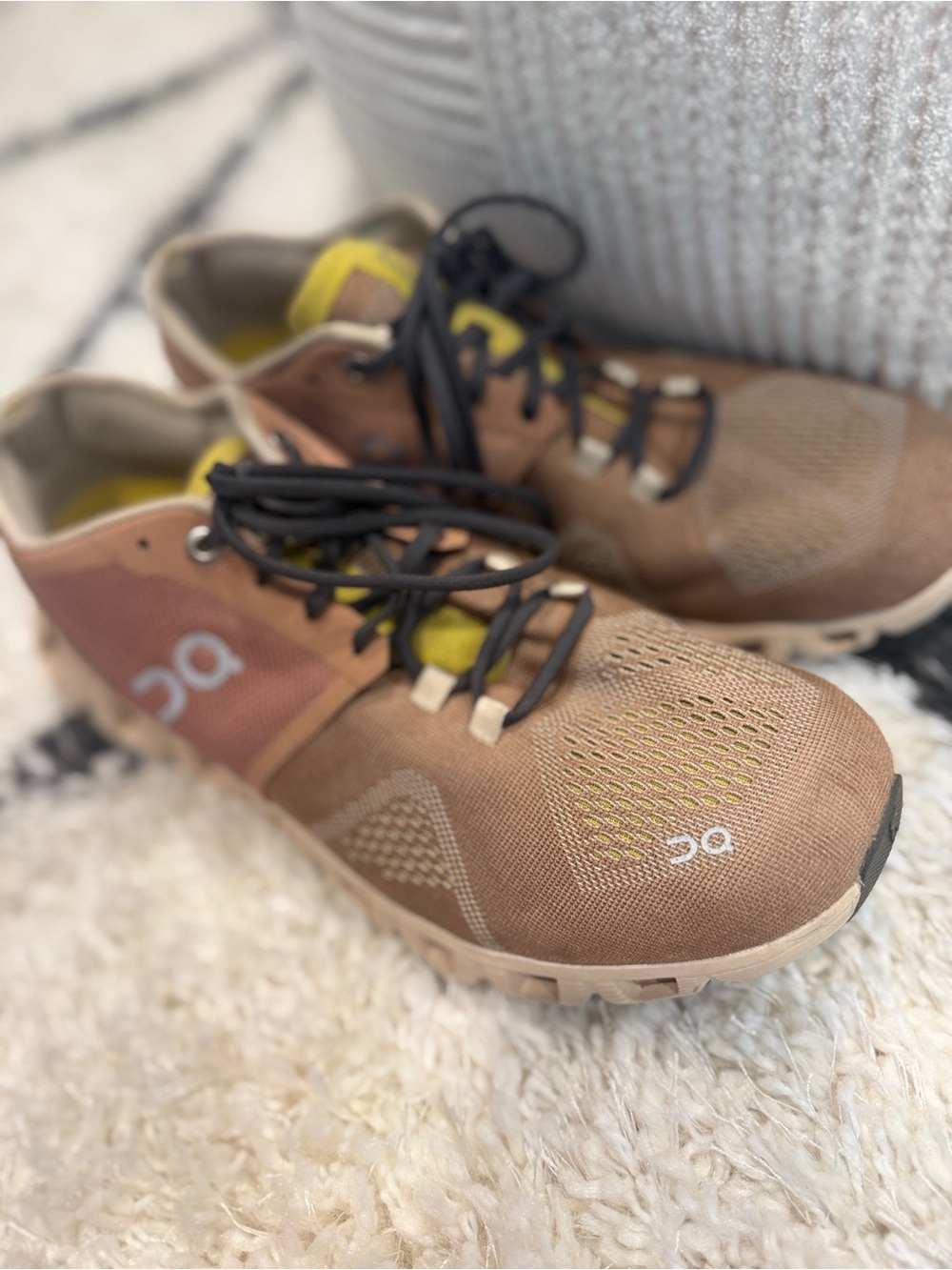 On Cloud X 2 Women’s 9.5 Mocha Sand Brown Yellow Running Sneakers - Picture 9 of 16